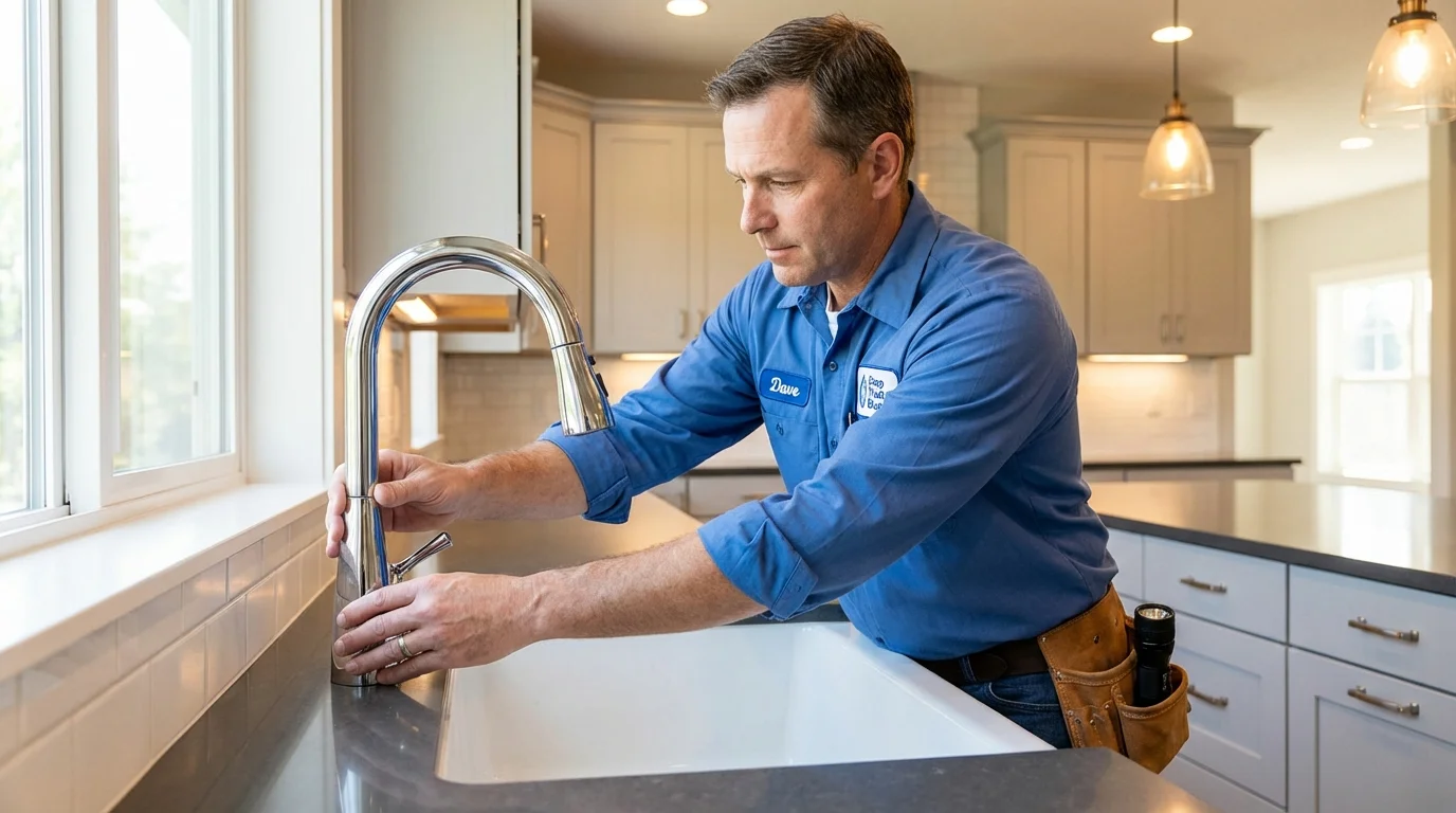 Kitchen faucet installation by Johns Plumbing LLC in Wewoka